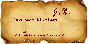 Jakubecz Nikolett névjegykártya