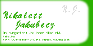 nikolett jakubecz business card